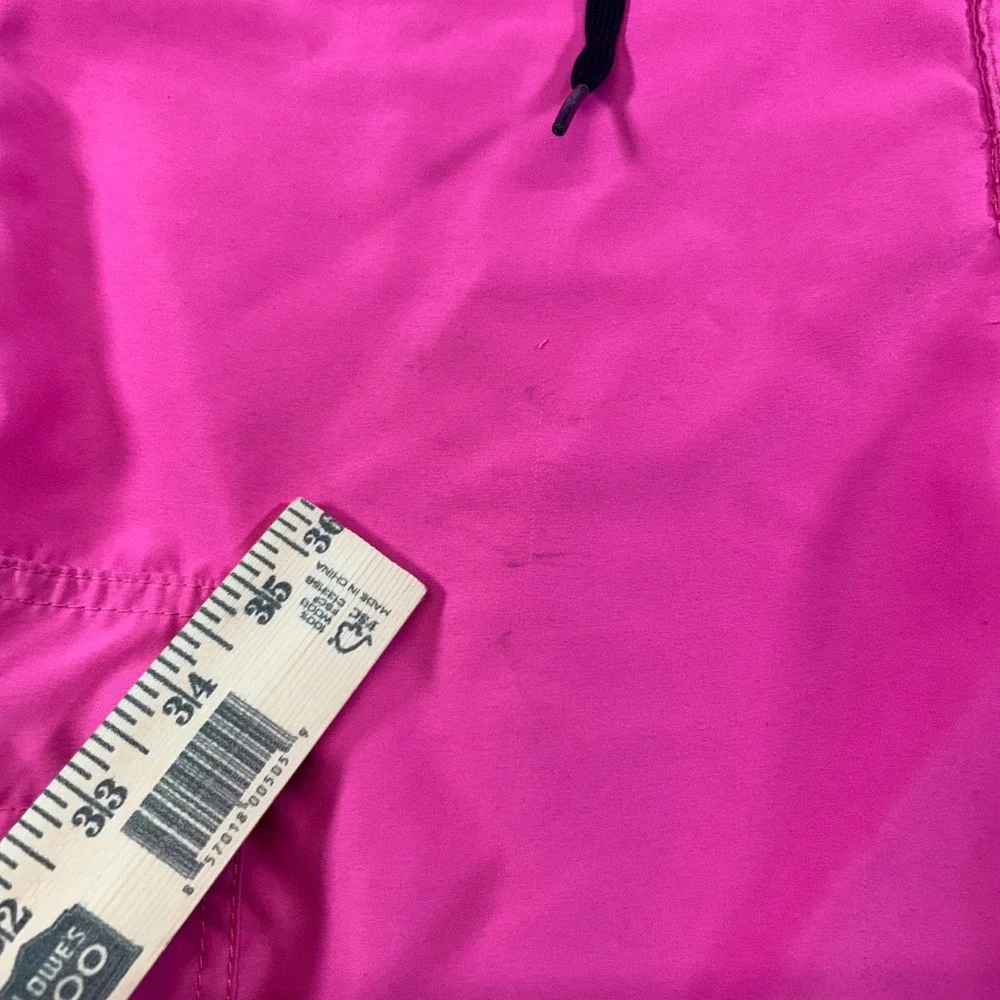 Hurley Men Board Shorts Pink Cargo Pocket Swim Trunks Drawstring Waist